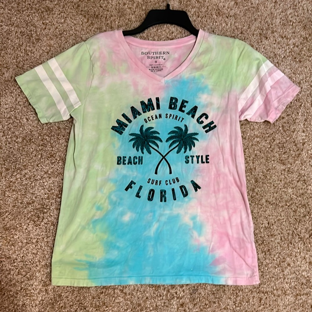 colorful miami florida beach shirt